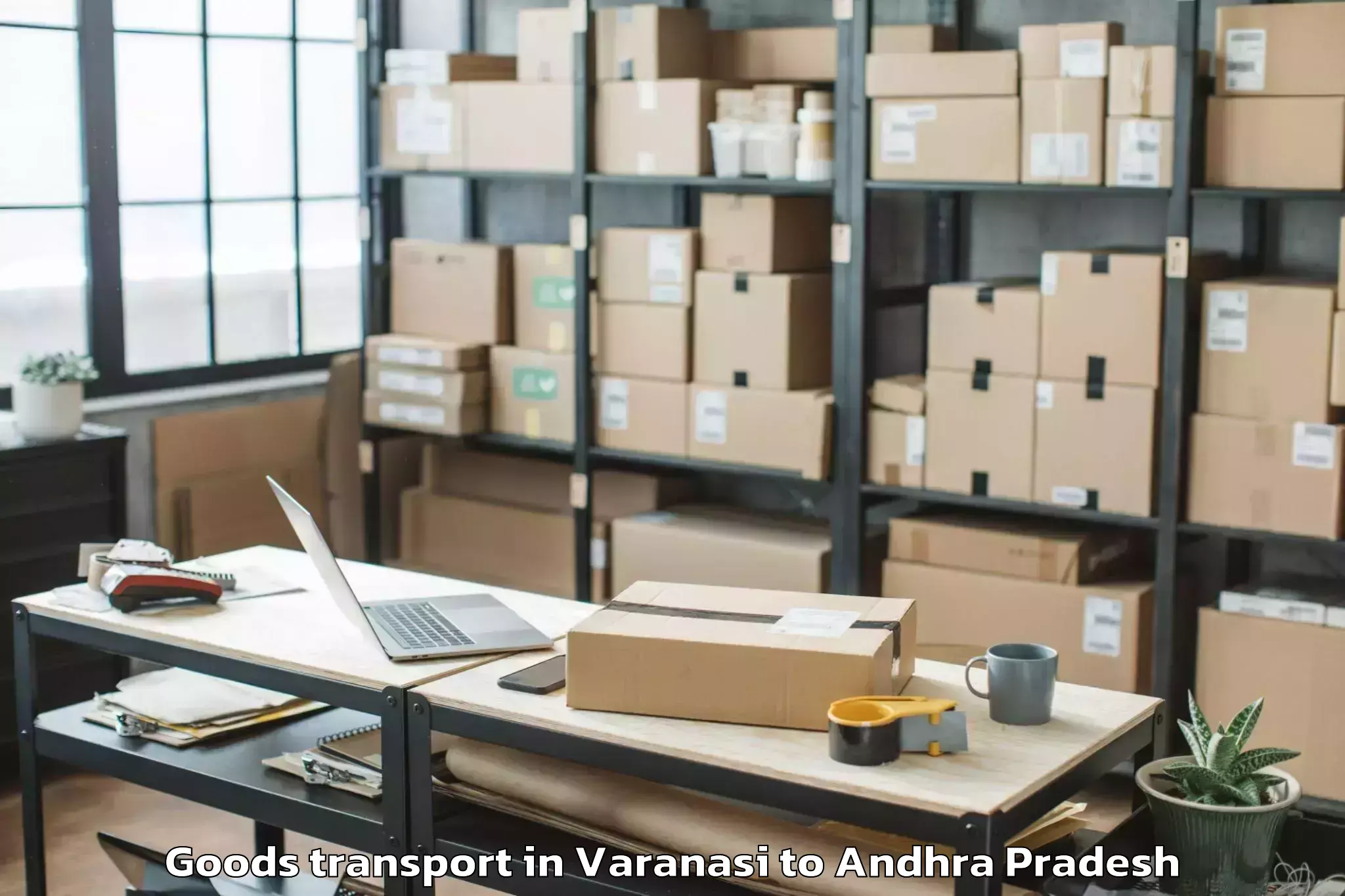 Book Varanasi to Y Ramavaram Goods Transport